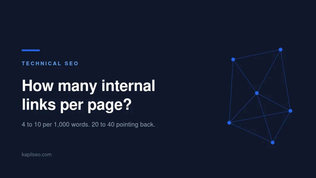 Diagram-style cover: how many internal links per page for SEO