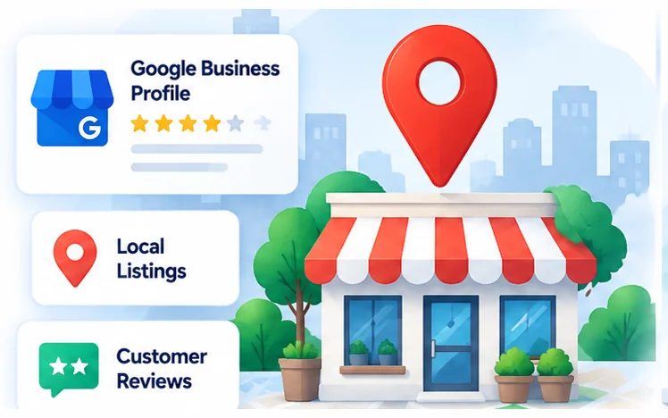Local SEO: Google Business Profile, local listings and customer reviews
